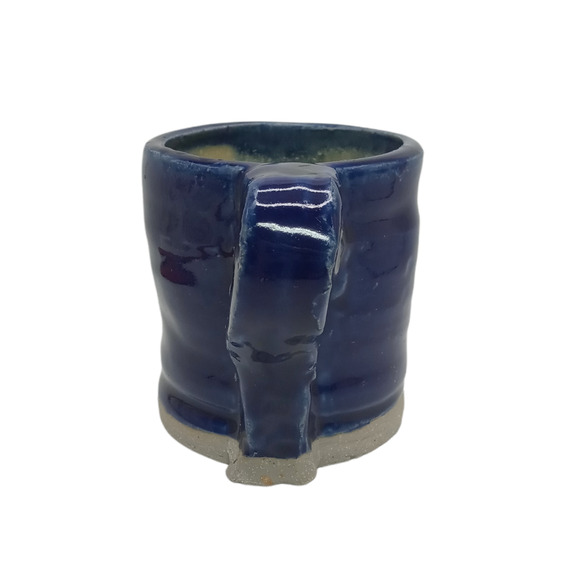 Vintage Mexican Pottery Mug Signed Sasha Blue Mission Style Handcrafted Cup VTG - Picture 1 of 12